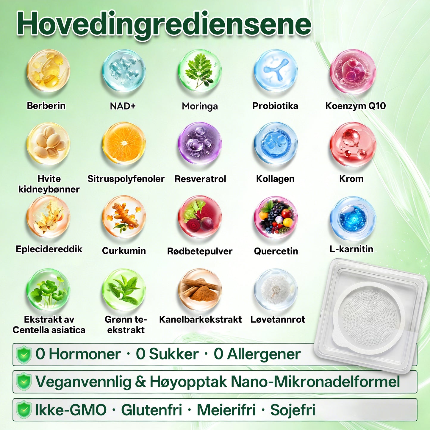 RUDAUO® Oppgradert stor-deknings 10-i-1 nano mikronålplaster (Synlige resultater på 7 dager)