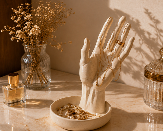 Blotteray Sculptural Hand Jewelry Holder Tray